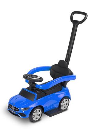 Машинка для катания caretero (toyz) mercedes c-class с родительской ручкой blue
