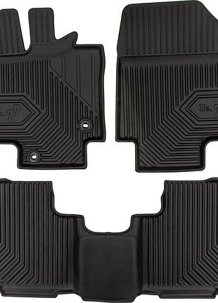 Автомобильные коврики в салон frogum 3d на toyota highlander 4 19- 1-2 ряд тойота хайлендер черные