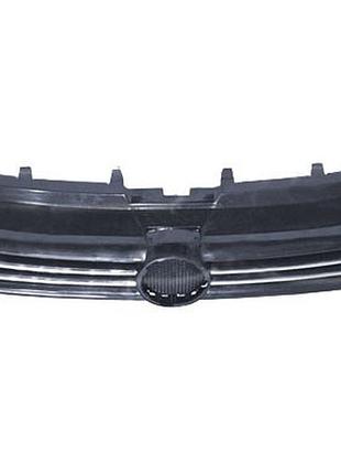 Решетка радиатора avtm volkswagen polo 09-15 черная с двумя хром молдингами фольксваген поло