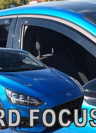 Дефлектори вікон вітровики ford focus 4 5d hb 18- вставні 4шт heko форд фокус