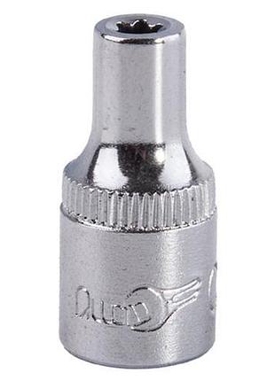 Торцевая головка alloid 1/4" внешний торкс е04 6-гранная для надежного соединения