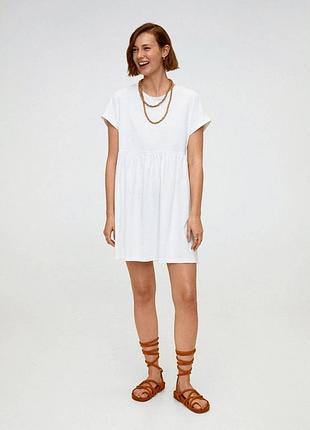 Бавовняна біла сукня h&m