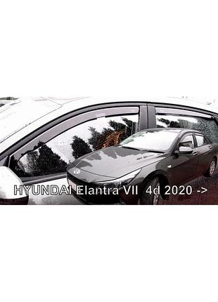 Дефлекторы окон ветровики hyundai elantra 7 4d 20- вставные 4шт heko хендай элантра