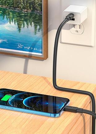 Кабель hoco type-c to lightning solid pd charging data cable x84 1m 20w black 5