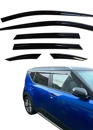 Дефлекторы окон ветровики kia soul 19- 6шт clover киа соул