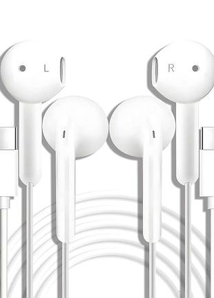 Наушники usb c, 2 шт наушники usb c проводные наушники типа c вкладыши с микрофоном и регулировкой громкости