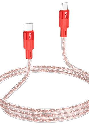 Кабель hoco x99 type-c to type-c 5a 60w red