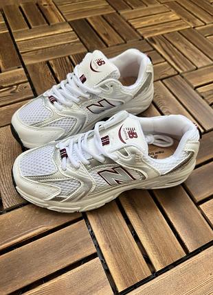 Кросівки жіночі new balance 530 white red нью беланс