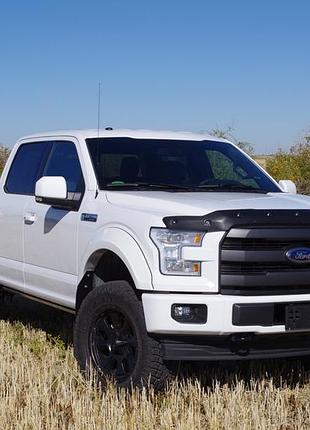 Дефлектор капота мухобойка ford f-150 не raptor 15- черный formfit форд ф-150