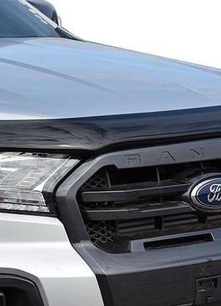 Дефлектор капота мухобойка ford ranger 23- черный egr форд рейнджер