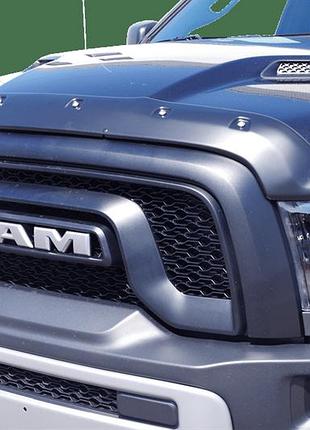 Дефлектор капота мухобійка dodge ram 09-18 чорний formfit додж рам