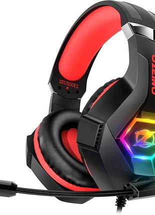 Игровая гарнитура ozeino для пк, ps4, ps5, xbox с объемным звуком 7.1, игровые наушники с микрофоном с шумоподавлением,