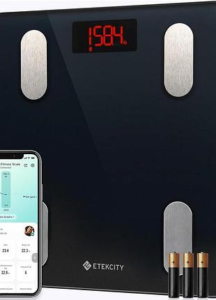 Умные весы etekcity для измерения веса тела, цифровые весы для ванной комнаты, процент жира, имт, мышцы, точный анализатор