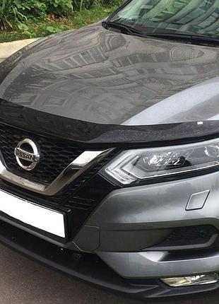 Дефлектор капота мухобойка nissan rogue sport 17- черный egr ниссан рог спорт
