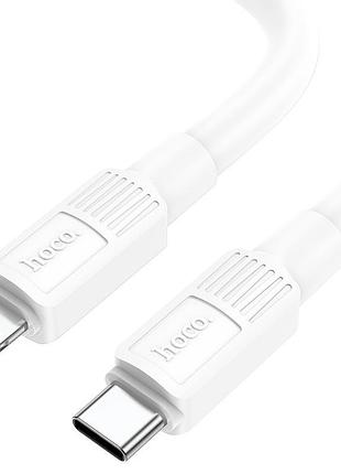 Кабель hoco type-c to lightning solid pd charging data cable x84 1m 20w white 2