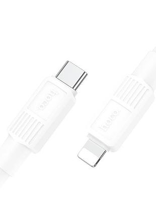 Кабель hoco type-c to lightning solid pd charging data cable x84 1m 20w white 3