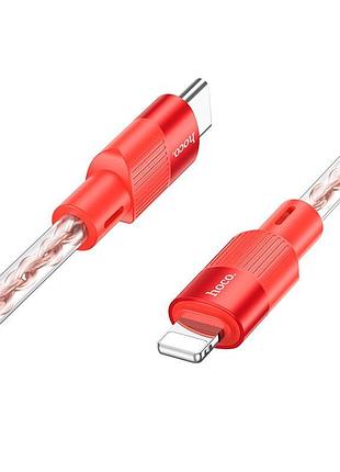 Кабель hoco x99 type-c to lightning 27w 3a 1 м red