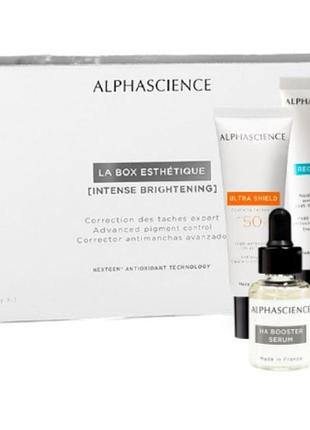 Набор по уходу за кожей с нерийным тоном и тусклостью la box esthétique [brightening] alphascience