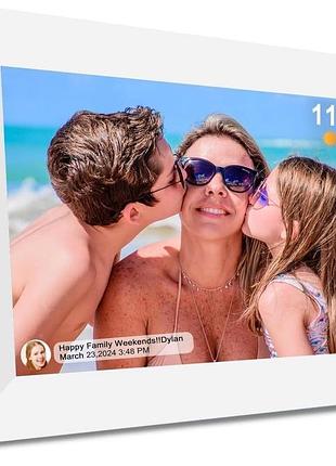 Фоторамка frameo 10.1 дюймов с сенсорным экраном, wifi и hd ips, 64 гб
