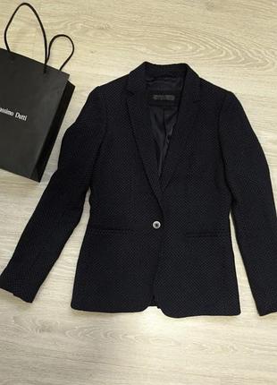 Пиджак жакет піджак жіночий женский massimo dutti синій