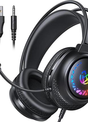 Игровая гарнитура tatybo для ps5 ps4 xbox series x/s, проводные игровые наушники для switch xbox one pc, стере