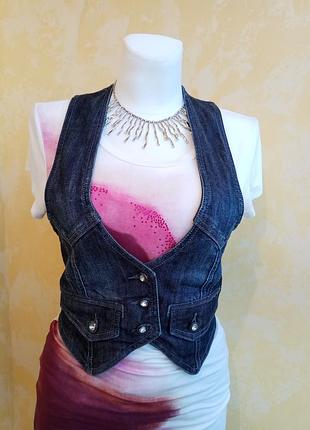 Жилетка бренд newplay jeans l синій