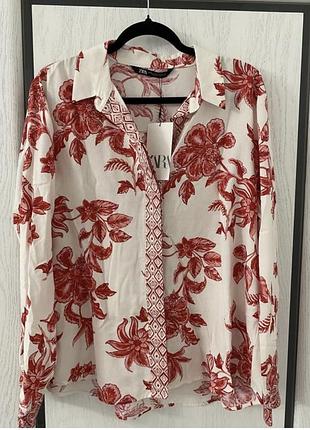 Новая модная блуза рубашка 50 р zara