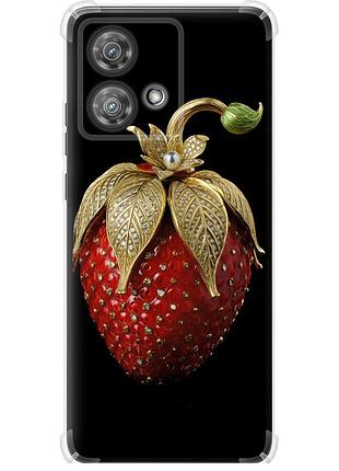 Чехол силикон с усиленными углами на телефон motorola edge 40 neo клубника v3 "5638sp-3342-58250"