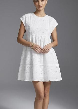 Платье прошва ришелье батист zara