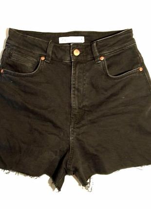 Шорты черные джинсовые с м 10 zara