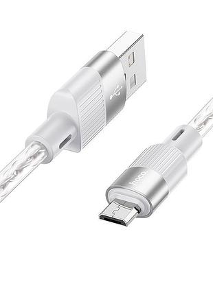 Кабель hoco x99 usb to micro usb 2.4a 1 м grey