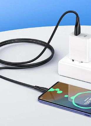 Кабель hoco type-c ultimate silicone charging data cable x61 1m 3a black 2