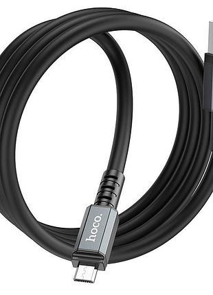 Кабель hoco micro usb strength charging data cable x85 |1m, 2.4a| black 3