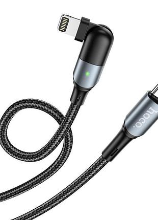 Кабель hoco type-c для lightning orbit pd data cable u100 1.2м 20вт черный 2