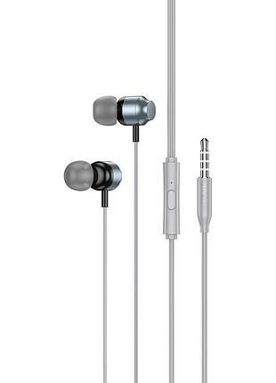 Наушники hoco m122 с микрофоном metal-grey