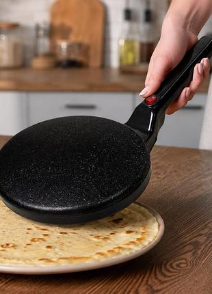 Сковорода для блинов электрическая crepe maker / антипригарный электрический блин / погружная электроблинница