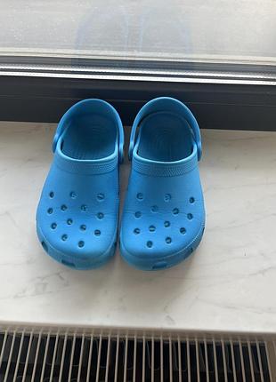 Сабо синие crocs c10-11