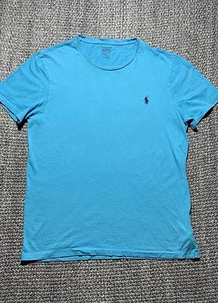 Футболка ralph lauren polo vintage m оригінал блакитна