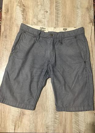 Шорти бовняні чоловічі levi’s гарний сірий