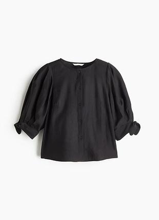 Черная блуза с рукавами-фонарики от h&amp;m
