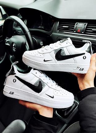 Мужские кроссовки nike air force 1 utility white/black