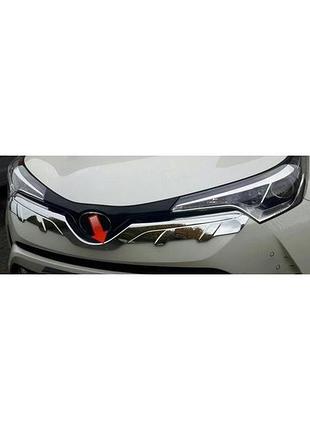 Toyota c-hr 2016+ накладка хром передняя под эмблему abs тип w