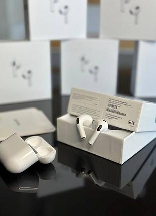 Бездротові навушники airpods 3 (premium full+ 2024) 1:1 зі справжнім гіроскопом, чіпом a10 та ios 17