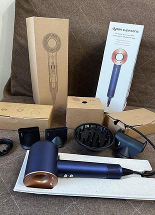 Професійний фен для волосся dyson supersonic (premium lux 1:1) з 5 магнітними насадками