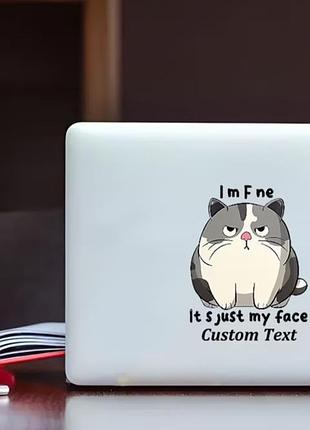 Большая наклейка кот 🐱 недовольство