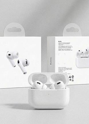 Беспроводные bluetooth наушники hoco. ew tws с зарядным кейсом и активным шумоподавлением (anc), белые