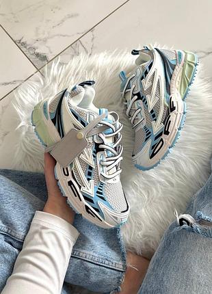 Кроссовки off-white be right white light blue арт 16021