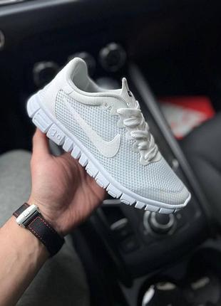 Кроссовки женские nike free run 3.0 white gray