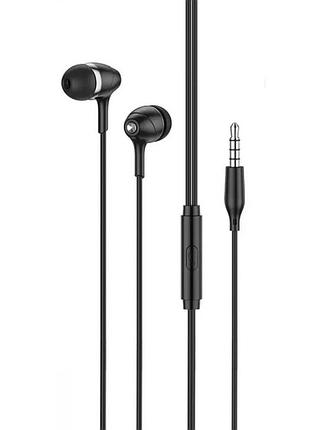 Навушники hoco maya universal earphones with mic m76 20-20000 гц 16 ом black