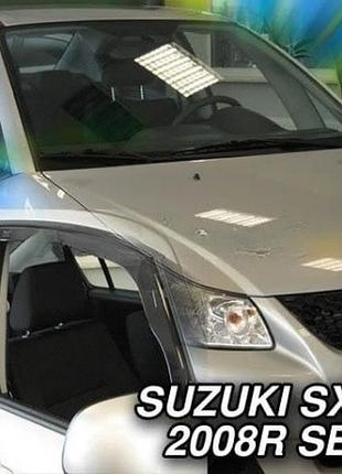 Дефлекторы окон ветровики suzuki sx4 4d sd 06-13 вставные 4шт heko сузуки сх4